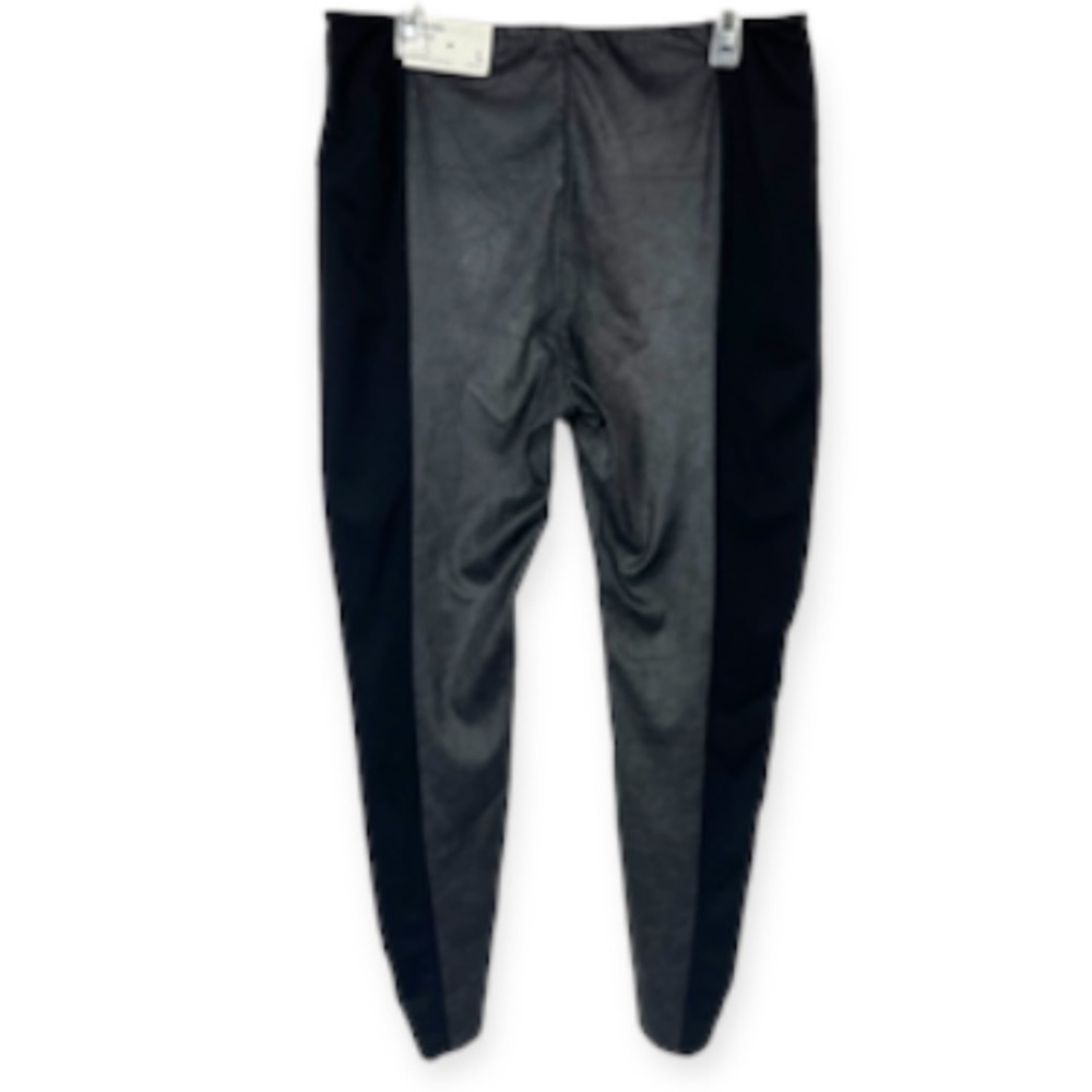 𝅺Soft Surroundings Brighton Faux Suede Legging Gray Black Large Modern